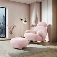 Fauteuil inclinable moderne avec fonction de balancement et accoudoirs, idéal pour salon, chambre ou hôtel