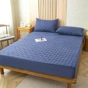 Ready To Ship Wholesale Water Proof Breathable Soft Bed Fitted Sheet Mattress Protector Quilted Waterproof Mattress Cover
