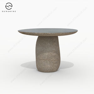 Losa de mesa de comedor de granito negro resistente al calor para uso en interiores y exteriores - Product Image 1