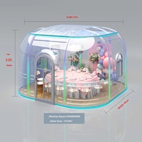 Dôme transparent de type maison-bulle de rêve pour la famille et les enfants, idéal pour le glamping, les séjours en plein air, les séjours à domicile, les séjours romantiques, les séances photo et la diffusion virale sur les réseaux sociaux