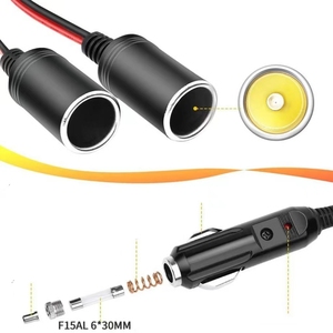 Kunden spezifisches Y-förmiges Zigaretten anzünder kabel Ein bis zwei Auto-Netz stecker Netz kabel Zigarettenanzünder-Verlängerung kabel