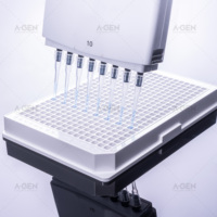 Plaque ELISA blanche à 384 puits, haute capacité d'adsorption, stérile, sans couvercle, en polystyrène