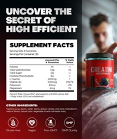 Herb Brand OEM/ODM Marca Privada Monohidrato de Creatina Pura 5000mg Suplementos Alimenticios en Gomitas para el Control de Energía en Adultos 120 Unidades 4