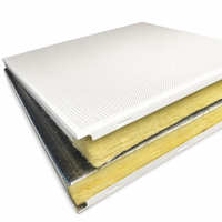 Panneaux de plafond acoustiques en aluminium perforé, insonorisants, ignifuges, dalles de plafond carrées, bureau, hôtel, école, vente en gros