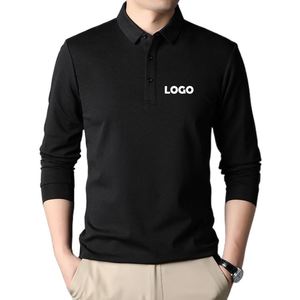 Chemise de golf pour homme de haute qualité personnalisée avec logo brodé, sublimée, grande taille, en soie, manches longues, polo, t-shirts - Product Image 3