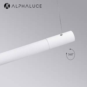 Lámpara de Oficina Colgante Cilíndrica ALPHALUCE, Iluminación Lineal Cilíndrica de Estilo Zen, Comodidad en el Lugar de Trabajo - Product Image 4