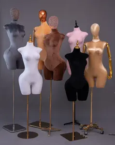 Maniquí de terciopelo BBL curvilíneo brasileño para mujer, forma de vestido de novia, medio cuerpo, talla grande, busto grande, trasero, ajustable para ropa - Product Image 2