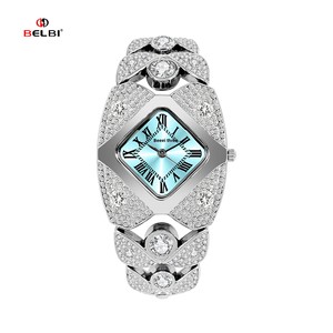 Orologio da <span class=keywords><strong>Donna</strong></span> <span class=keywords><strong>di</strong></span> <span class=keywords><strong>Marca</strong></span> <span class=keywords><strong>di</strong></span> Lusso con Diamanti, Design Retrò <span class=keywords><strong>di</strong></span> Alta Gamma, Movimento al Quarzo, Cinturino in Titanio e Quadrante con Lancette - Product Image 4