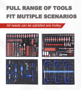 Armoire à outils multifonctionnelle en fer, système de rangement de <span class=keywords><strong>garage</strong></span>, 7 tiroirs, chariot roulant verrouillable avec outils, OEM, capacité de 300 kg - Product Image 6