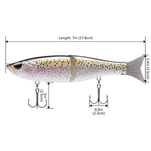 Señuelo <span class=keywords><strong>de</strong></span> Pesca Multiarticulado, Swimbait Segmentado, Señuelo Duro con Anzuelos Triples para Peces Depredadores, Aparejos <span class=keywords><strong>de</strong></span> Pesca - Product Image 4