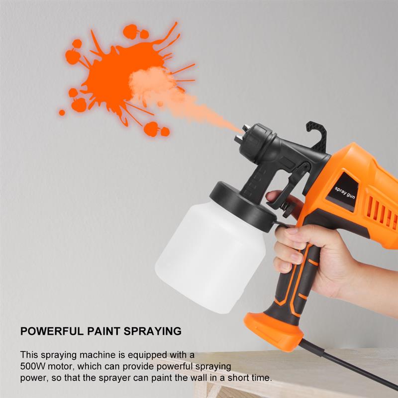 paint sprayer spray gun portable hvlp electric airless 550w adjustable spray patterns diy home handheld power