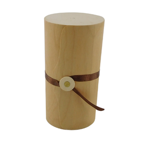 Cheap wooden soft round tube creative birch tea bark wine box wooden cylinder box