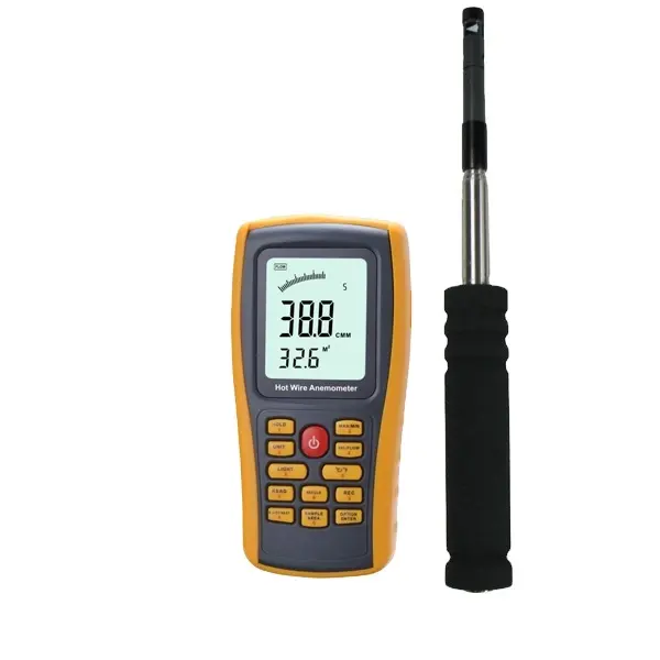 CHENF GM8903 उच्च सटीकता हवा के वेग प्रवाह तापमान गर्म तार Anemometer पवन मीटर anemometer डिजिटल Anemometer