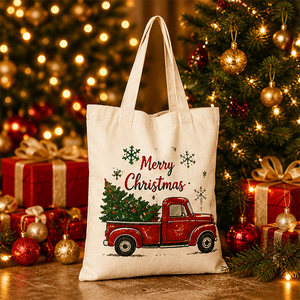 Sac fourre-tout en toile pliable personnalisé 2026 – Cadeau de Noël et de la Fête Nationale – Sac fourre-tout en toile de créateur unisexe - Product Image 4