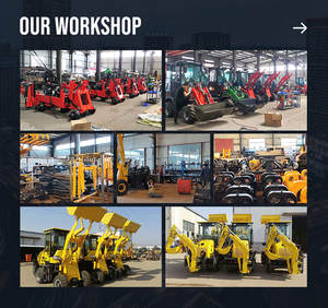 Neue 4WD Gelenk-Bagger lader maschine mit Radlader <span class=keywords><strong>Mini</strong></span> lader Eaton Hydraulik zylinder Kleiner Bagger lader - Product Image 2