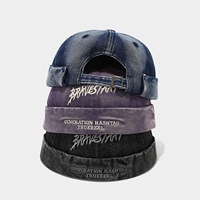 Casquette de baseball rétro en jean délavé et PVC à 6 panneaux, style streetwear hip-hop, unisexe, pour couple, vintage, réglable, protection solaire