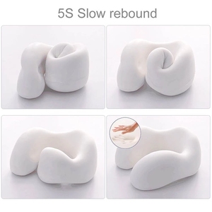 Oreiller de voyage en coton de haute qualité, nouveau style, en forme de U, soutien pour la tête et le menton en mousse à mémoire de forme, lavable, pour l'extérieur, Noël - Product Image 6