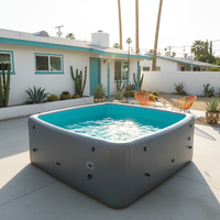 Hochwertiges PVC-Drop-Stitch-Material Maßgefertigter Pool Tragbarer Outdoor-Familienpool Aufblasbarer Schwimmpool für Kinder
