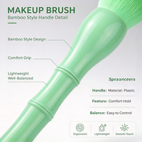 Pinceaux cosmétiques en poils synthétiques en gros d'usine, kit de 7 pinceaux pour le visage et les yeux, OEM ODM, logo personnalisé, ensemble de pinceaux de maquillage style bambou