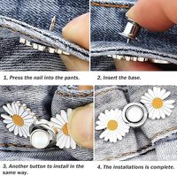 Ensemble de luxe de 22 pièces épingles à bouton amovibles en jean 10 14 pièces tendeur de taille instantané pas de couture requise ancres strass pour