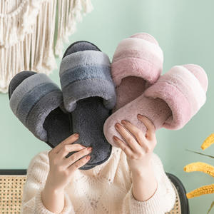 Nouvelles pantoufles d'intérieur tendance pour femme, confortables et douces, à bout fermé, en coton, pour toutes les saisons (été comme hiver) - Product Image 1