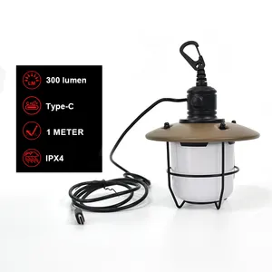 Type-C Plug in 300 Lumen Mini Tent Camping Light