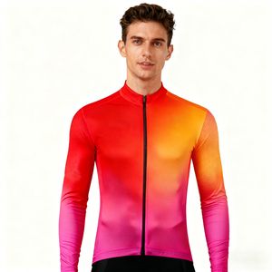Jersey de Ciclismo Personalizado, Transpirable, Ligero, de Manga Larga, para Exteriores, que Absorbe la Humedad, para Equipos Profesionales - Product Image 4