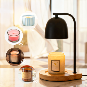 2026 Nuevo Producto respetuoso con el medio ambiente lámpara calentadora sin llama decoración del hogar altura ajustable logotipo personalizado lámpara calentadora de velas de madera - Product Image 5