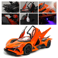 1:24 Maßstab Druckguss-Spielzeugauto-Modell Apollo EVO mit Sprühlicht und Musik, Legierung-Spielzeugauto