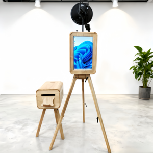 Meest populaire houten <span class=keywords><strong>iPad</strong></span> fotohokje behuizing magnetisch paneel fotohokje draagbare selfie ovale <span class=keywords><strong>iPad</strong></span> DSLR Pro 12.9 fotohokje <span class=keywords><strong>iPad</strong></span> - Product Image 2