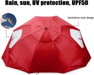 Parasol de plage robuste en acier inoxydable, imperméable, pour le camping en plein air, avec protection UV, logo personnalisable - Product Image 3
