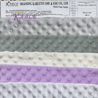 Tissu en velours polaire extensible super doux 100 % polyester Minky Dot, tricoté à bulles 150D, anti-boulochage, poids moyen, pour vêtements et usage domestique
