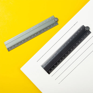 Righello Pieghevole 30cm in Lega di Alluminio con Goniometro, Strumento di Misurazione Geometrica per Architetti - Product Image 6