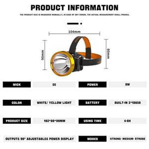 CITICITY ไฟหน้าสำหรับตั้งแคมป์, ไฟฉายคาดศีรษะแบบชาร์จไฟได้ USB น้ำหนักเบาพิเศษระยะไกลสำหรับการเดินป่ากลางแจ้งในกรณีฉุกเฉิน - Product Image 2