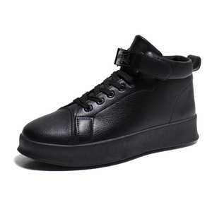 Sneaker Manufacturer <strong>Leather</strong> Sport <strong>Shoes</strong> Custom Flat Sneakers <strong>Black</strong> Casual <strong>Shoes</strong> Men - Product Image 3