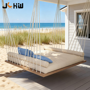Silla Colgante de Lujo para Exteriores, <span class=keywords><strong>Hamaca</strong></span> de Teca para Patio, Muebles de Balcón para Villa, Silla Colgante Personalizada, Tumbona de <span class=keywords><strong>Madera</strong></span> para Jardín - Product Image 4