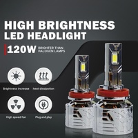 Ampoule de phare LED haute puissance super lumineuse 120 watts H7 LED Canbus H4 H11 H6 lampe LED automobile