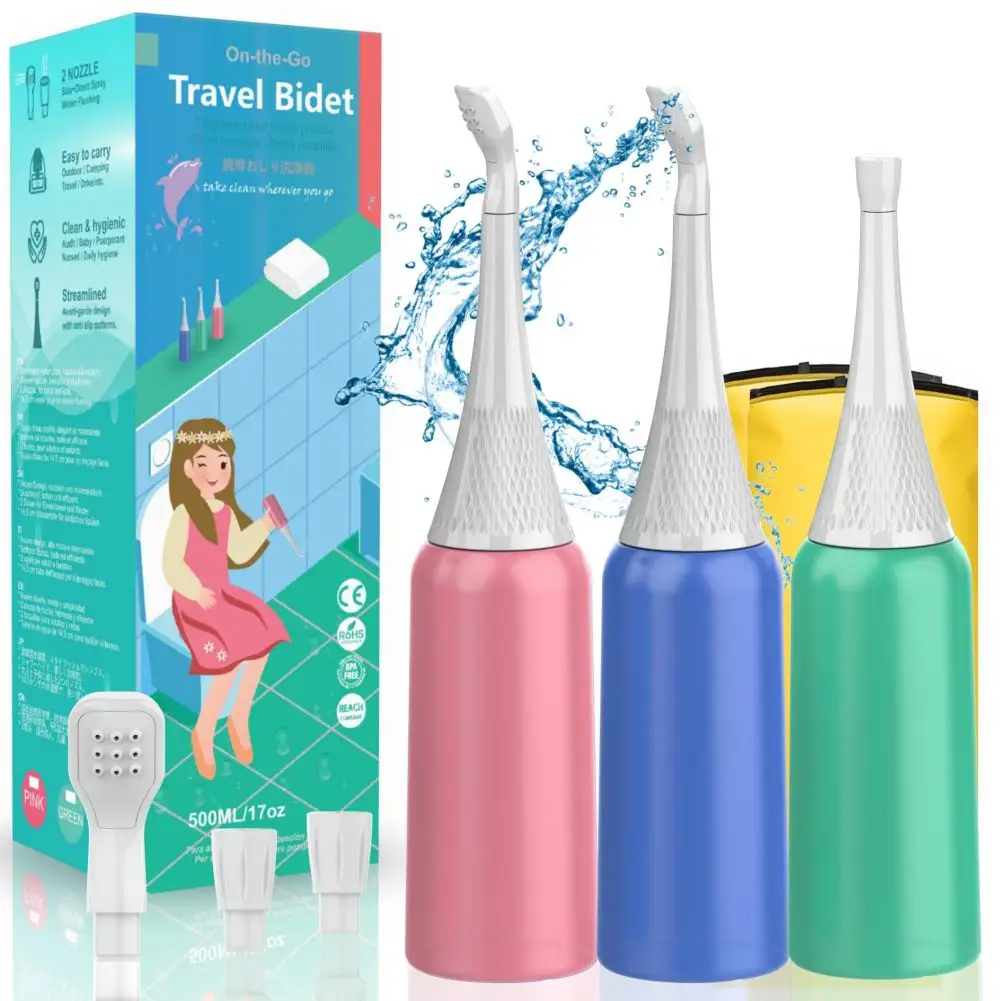Die neueste 2-Düsen-Bidet flasche Clean Body Travel Peri-Flasche Perineal Portable Bidet für die postpartale Pflege