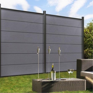 Valla <span class=keywords><strong>de</strong></span> decoración <span class=keywords><strong>para</strong></span> patio resistente a los rayos UV, poste <span class=keywords><strong>de</strong></span> aluminio <span class=keywords><strong>exterior</strong></span> impermeable, compuesto <span class=keywords><strong>de</strong></span> <span class=keywords><strong>madera</strong></span> y plástico, 180x180cm, fábrica <span class=keywords><strong>de</strong></span> China - Product Image 4