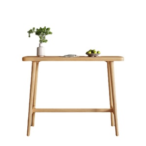Mesa de Bar de madera maciza, partición creativa para sala de estar, mesa alta nórdica pequeña plana contra la pared, barra de mesa larga - Product Image 5