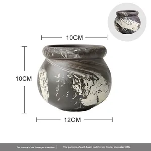 Petit pot à fleurs en céramique de style nordique respirant <span class=keywords><strong>pour</strong></span> plantes succulentes, à utiliser sur le bureau, design <span class=keywords><strong>tortue</strong></span> de montagne - Product Image 6