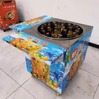 Machine à glace pilée et à smoothies sur chariot, haute productivité et nouvelle efficacité, pour la préparation de boissons lactées et de glaces pilées à la thaïlandaise