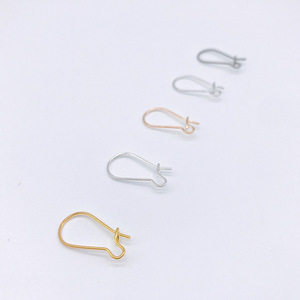 Ganchos en forma de U para la fabricación de pendientes, en plata, oro, oro KC, hierro chapado sin níquel, con forma de gota, componentes para joyería. - Product Image 2