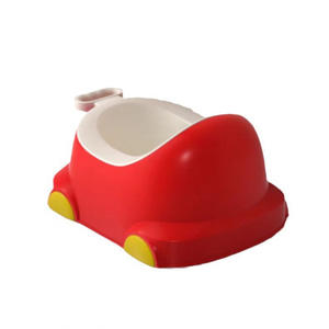 Asiento de entrenamiento para ir al baño Milin Blue Saiya Red para niños pequeños con diseño a prueba de salpicaduras y forma de coche para un fácil uso. - Product Image 1