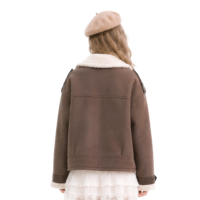 Manteau en laine rétro pour femme, col à revers, coupe ample, style européen et américain, chaud, automne-hiver, vente en gros OEM ODM