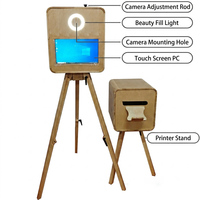 PC tactile 15,6 pouces en bois pour photomaton, compatible avec appareil photo reflex numérique, idéal pour mariages, fêtes, événements professionnels et location