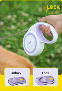 Correa para perro retráctil con cinta de nailon fuerte de 16 pies - Product Image 5