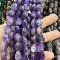 Perles en pierre naturelle facettées en forme de cœur de 15 mm, œil de tigre, améthyste, agate rouge, cristaux, pierres précieuses en vrac pour la création de bijoux