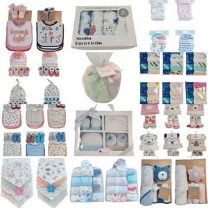 Coffret Cadeau Nouveau-né en Coton, Commande Mixte en Petites Séries, Couleurs Assorties Aléatoires, Non Limité aux Couleurs Affichées sur l'Image - Product Image 5
