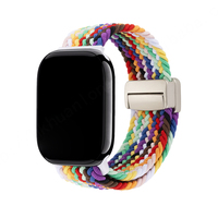 Bracelet en nylon HUANLONG pour Apple Watch Ultra 2 44mm 42mm 46mm 45mm 49mm Series 9 10 8 7 6 SE 5, boucle à ardillon, design Sport Loop